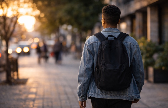 young adult walking independently symbolizing privacy personal growth and life journey