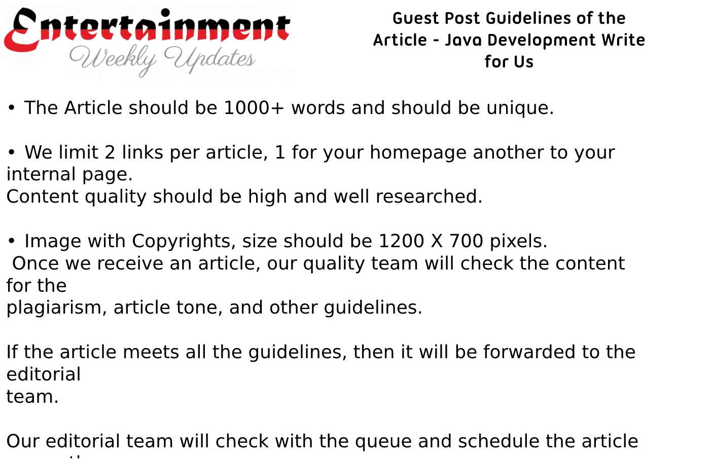 Guideline of article Java Development Write for Us