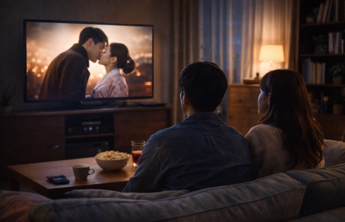 Streaming television setup representing Korean dramas and international series viewing